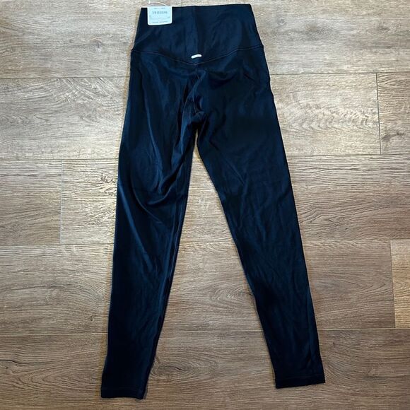 NWT Aerie 7/8 Leggings Chill Play Move High Rise Size S Black - Picture 2 of 5